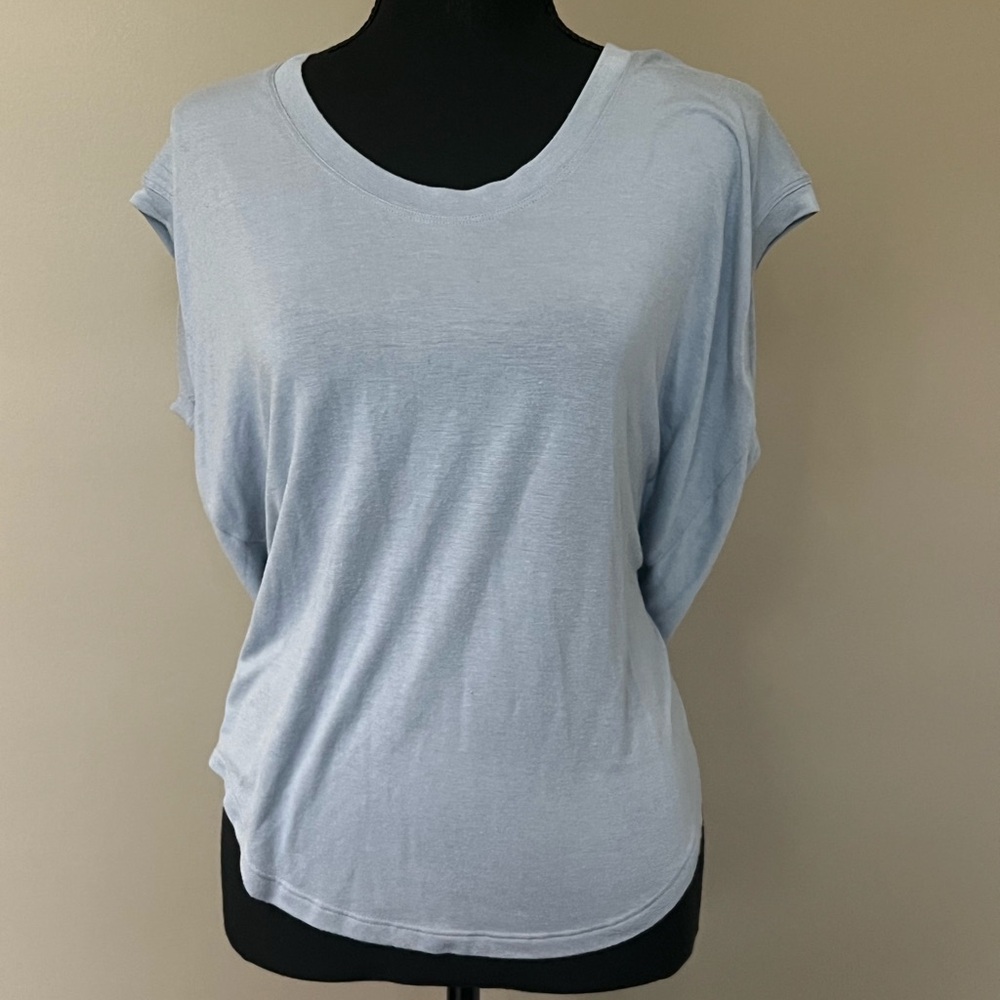 Athleta Blue Asymmetrical Relaxed Tee